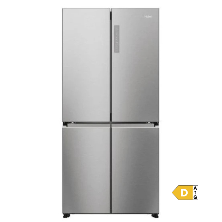 Haier HCR7818DNMM American fridge, stainless steel, 467L, four doors.