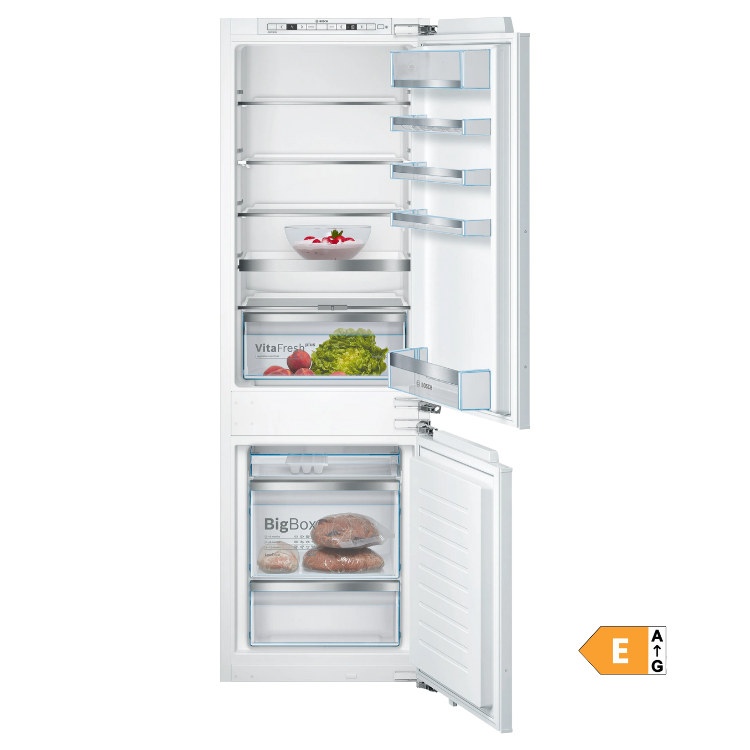 Frigorífico Combinado de Encastre Bosch Serie 6 KIS86AFE0 272L Branco