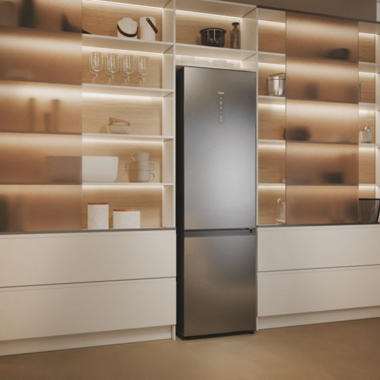Frigorífico Combinado Haier HDPW5620CNPK 406L Inox