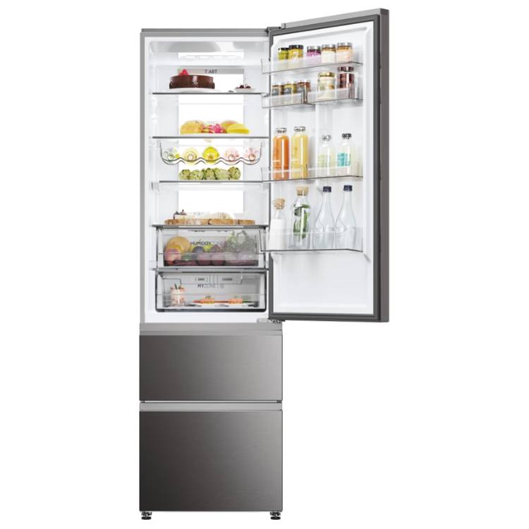 Frigorífico Combinado Haier HTW7620CNMP 414L Inox