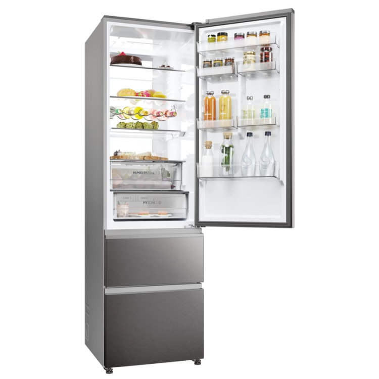 Frigorífico Combinado Haier HTW7620CNMP 414L Inox