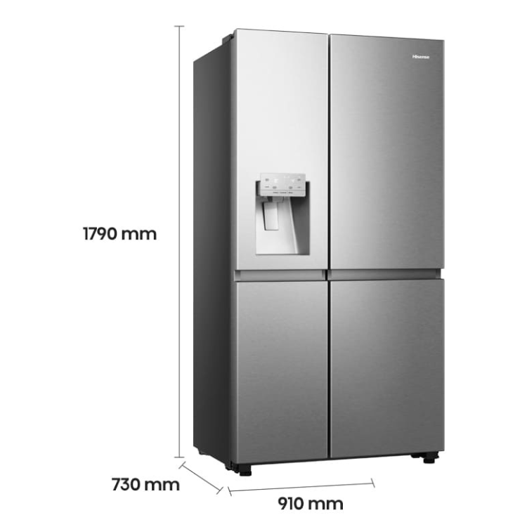 Frigorífico Americano Hisense RS818N4TIE 632L Inox