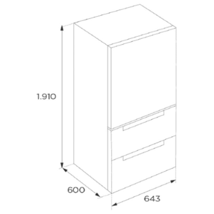 Frigorífico Combinado Midea MDRB542BIE70 393L