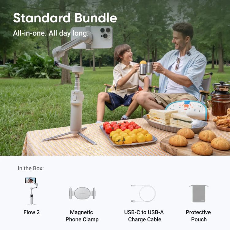 Estabilizador Gimbal Insta360 Flow 2 Standard Bundle Cinzento