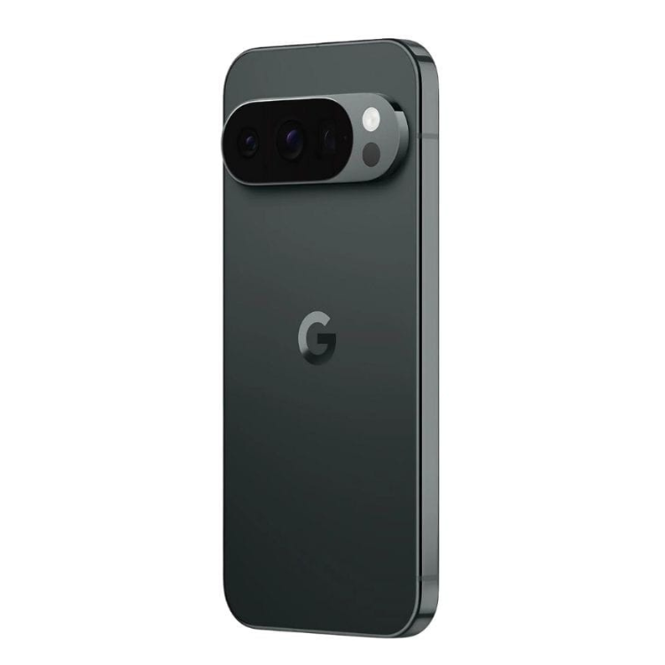Google Pixel 10 Pro, cor Obsidian, com câmera tripla e logotipo G.