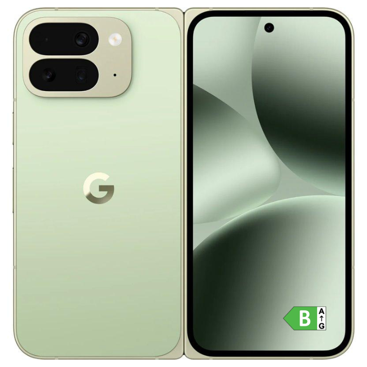 Google Pixel 10 Pro Fold 5G Jade, smartphone dobrável com 2 câmeras traseiras e ecrã 6.3 polegadas.