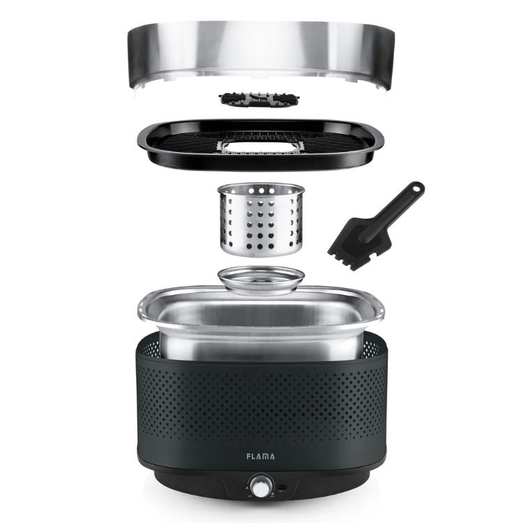 Grelhador a Carvão Flama Mastergrill EVO 4011FL 2000W Preto