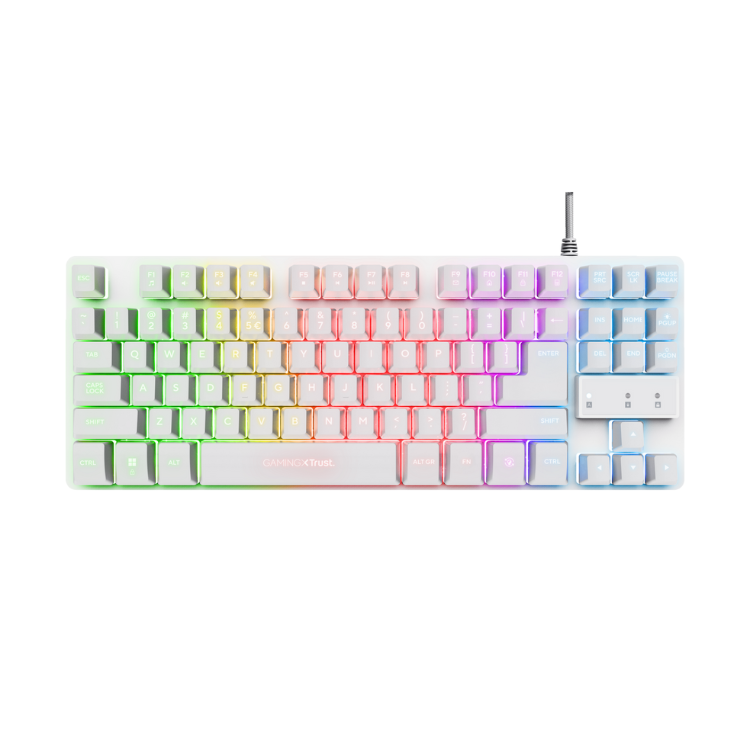 Teclado Gaming Trust GXT833W Thado RGB Branco