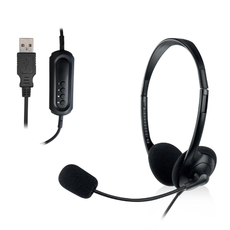 Headset USB Ewent com Microfone