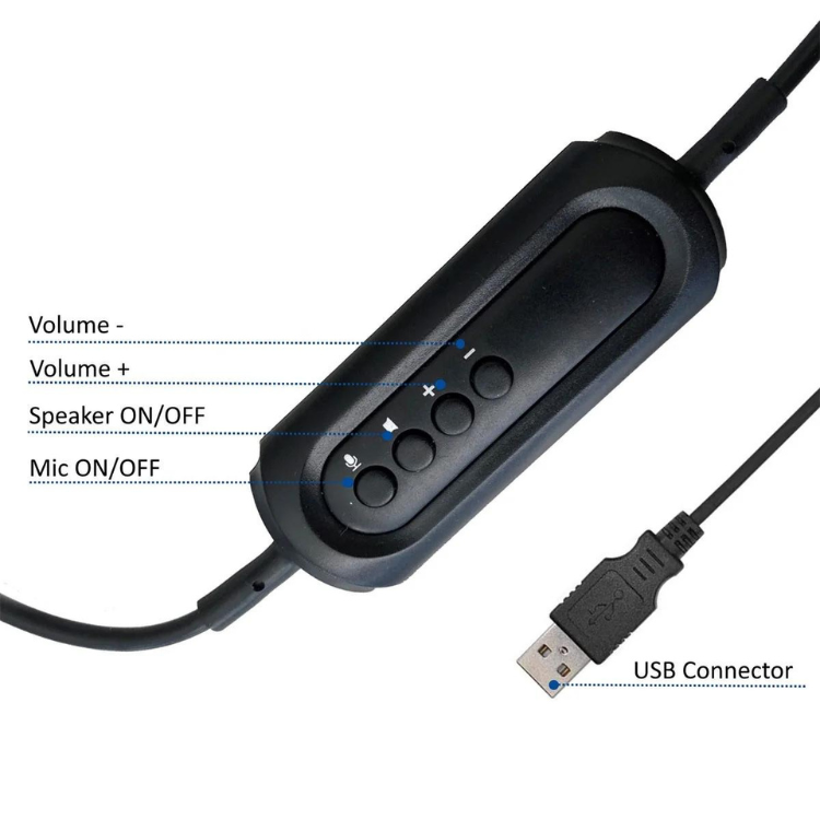 Headset USB Ewent com Microfone