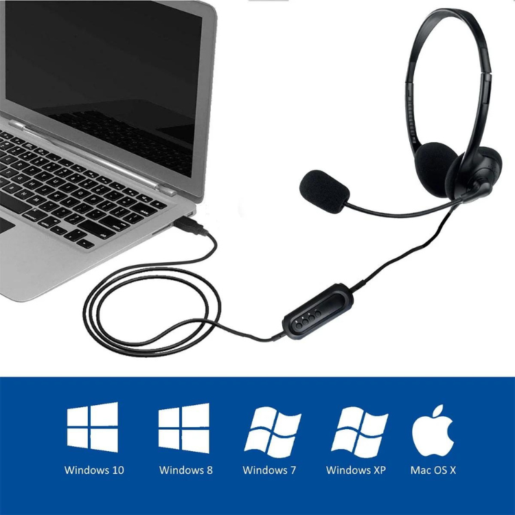 Headset USB Ewent com Microfone