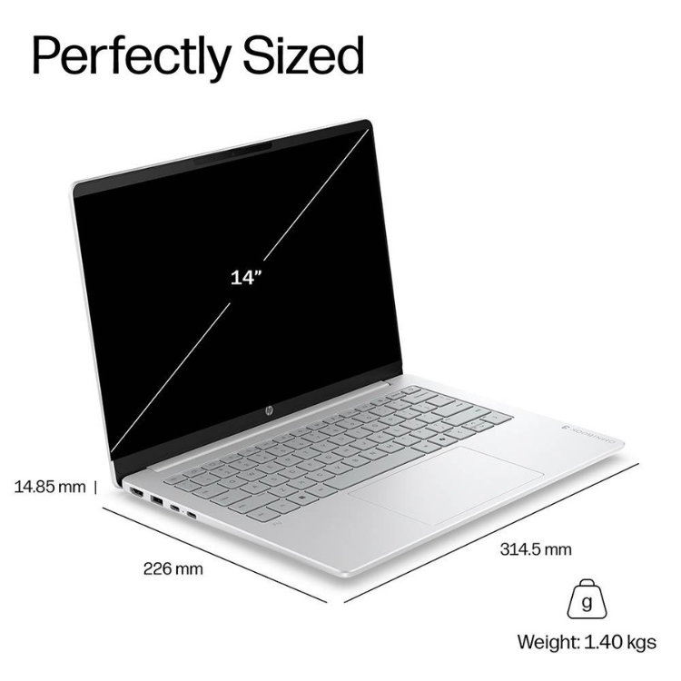 Portátil HP OmniBook 3 14-hy0008npx 14" R5 8GB/512GB Prateado s/ Sistema Operativo