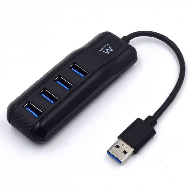 Hub USB Ewent EW1138 4 Portas 3.1 Gen 1 USB 3.0