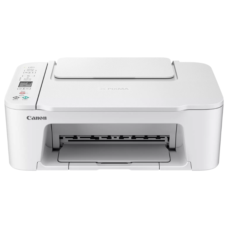 Canon PIXMA TS3751i white inkjet multifunction printer with Wi-Fi.