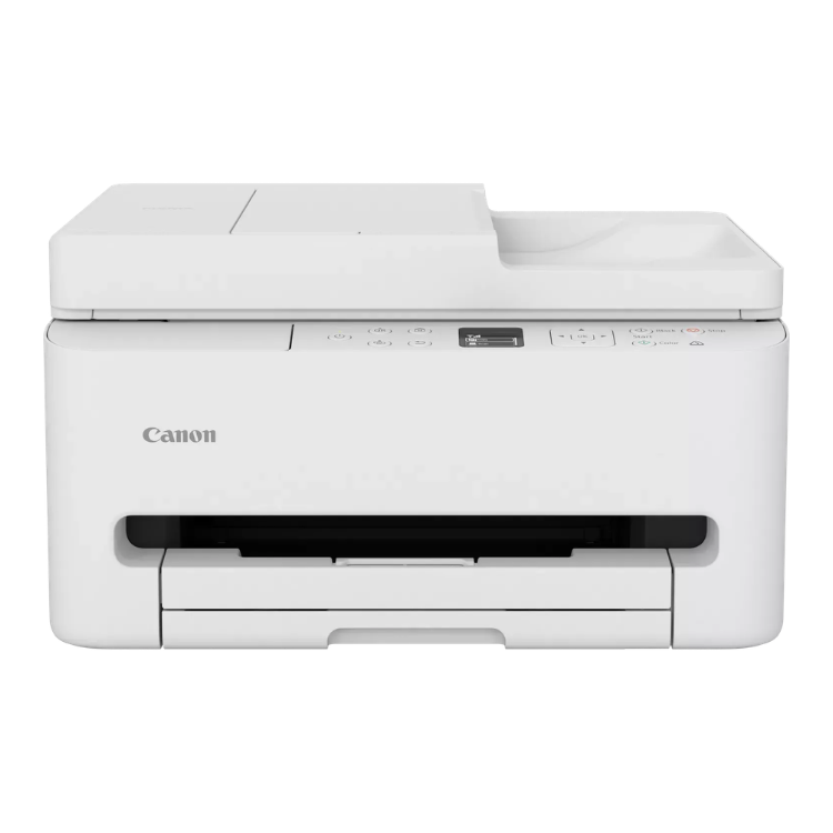 Canon Pixma TS7550i white inkjet multifunction printer.
