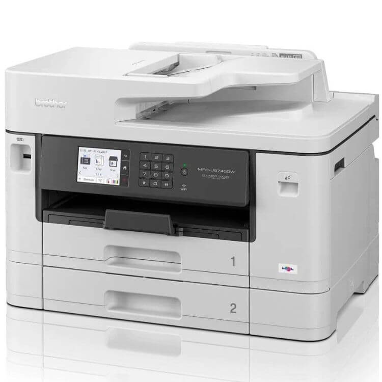 Impressora Multifunções Brother MFCJ-5740DW Jato de Tinta A3 Duplex Wi-Fi Fax