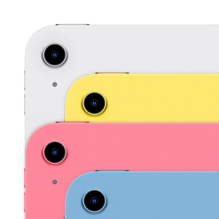 iPad 2025 11ª Geração 11" prata, amarelo, rosa e azul.