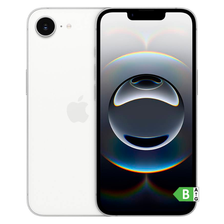 iPhone 16e 128GB Branco, smartphone Apple com ecrã touchscreen, processador A16 Bionic, câmara dupla e sistema operativo iOS.