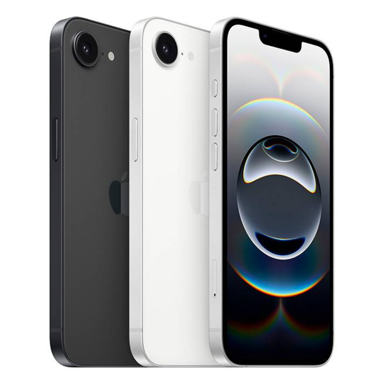 iPhone 16e 128GB Branco, smartphone com ecrã touchscreen de 6.1 polegadas Super Retina HD, processador A16 Bionic, câmara dupla de 48MP.