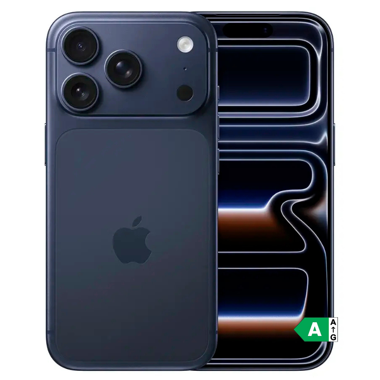 iPhone 17 Pro 512GB Azul, smartphone Apple com ecrã touchscreen, processador A19, câmaras triplas, bateria de longa duração.
