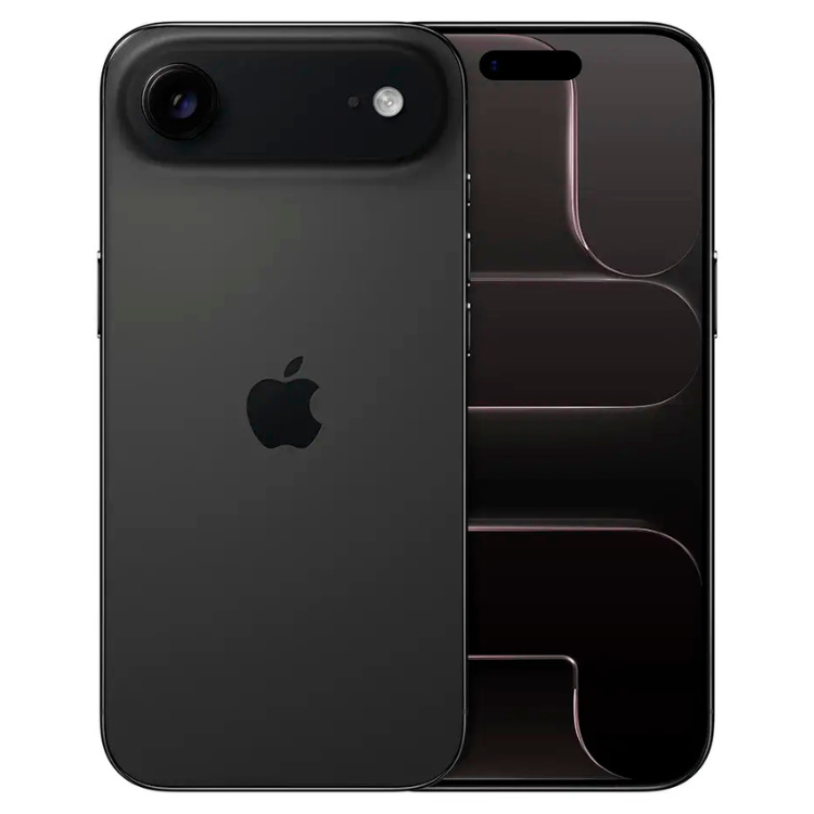 iPhone Apple Air 6.5 preto, 512GB, lado posterior e frontal.