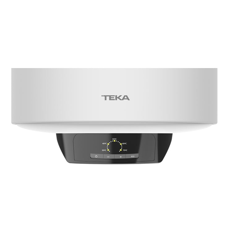 Teka EWH 80 VE-D white electric water heater with digital display and control panel.