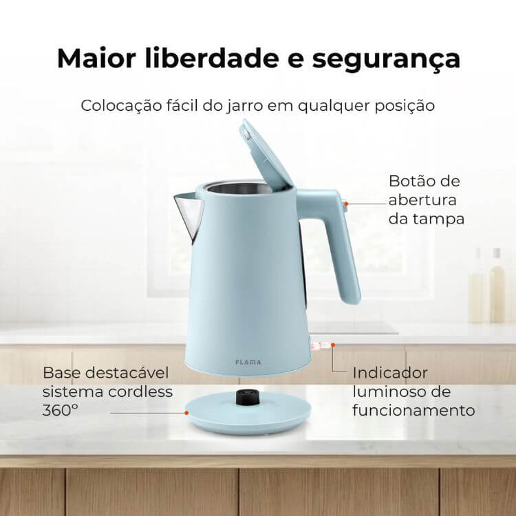 Jarro Elétrico Flama 757FL 1.7L 2200W Azul
