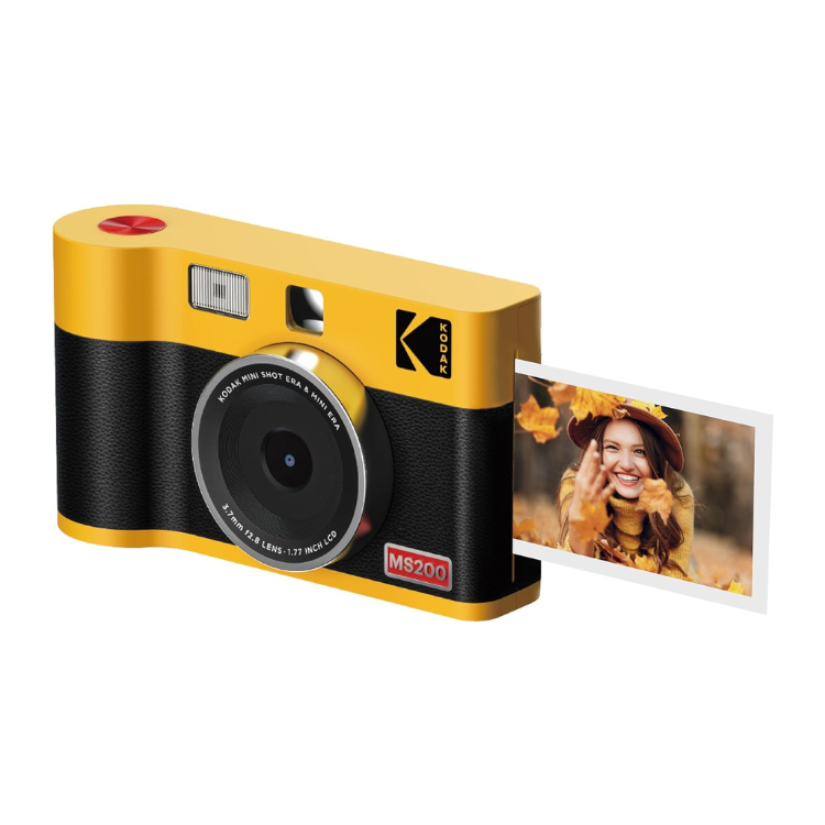 Máquina Fotográfica Kodak Mini Shot 2 Era MS200 Amarelo (60 Folhas + Acessórios)