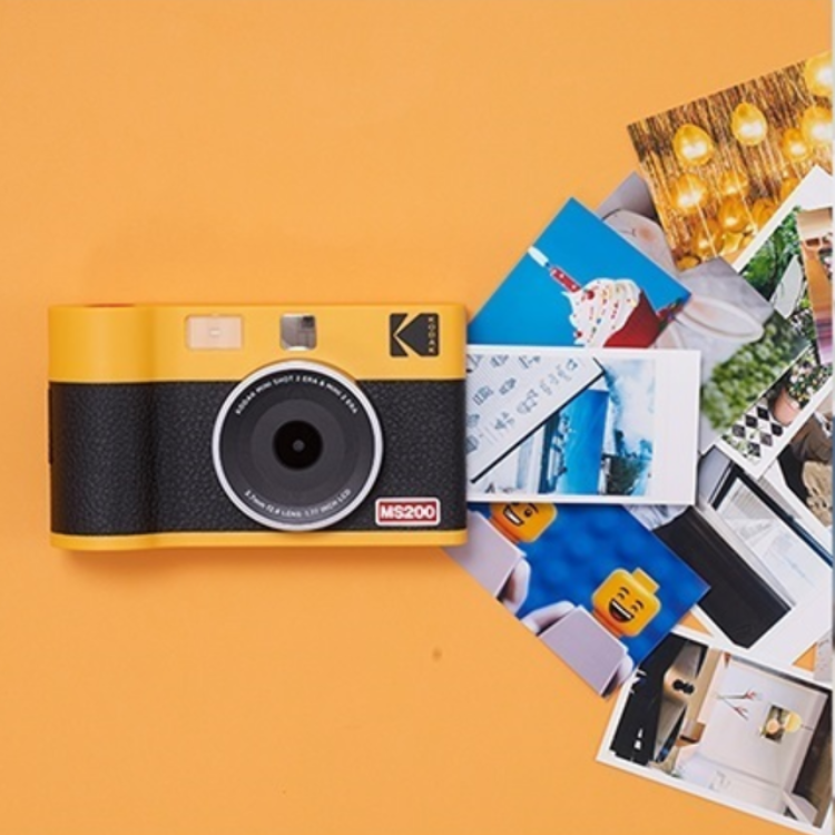 Máquina Fotográfica Kodak Mini Shot 2 Era MS200 Amarelo (60 Folhas + Acessórios)