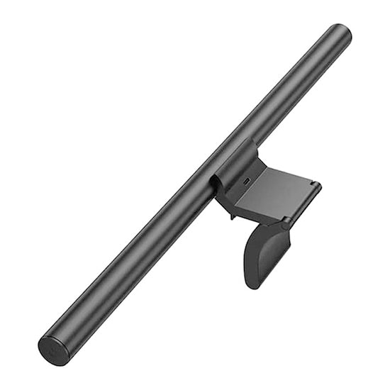 Lâmpada LED Xiaomi Mi Computer Monitor Light Bar preta, com suporte ajustável.
