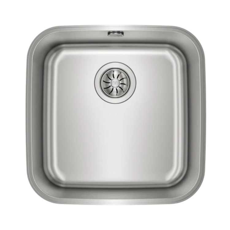 Lava-loiças Teka BE 40.40, inox, 1 bacia, vista de cima.