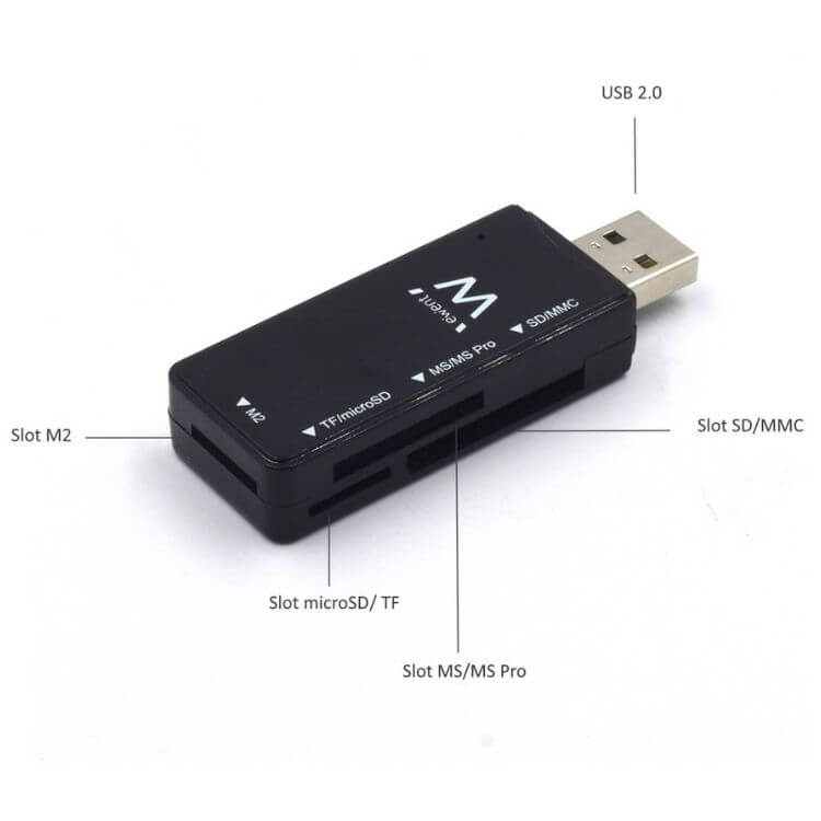 Leitor de Cartões Ewent EW1049 Multiformato USB 2.0