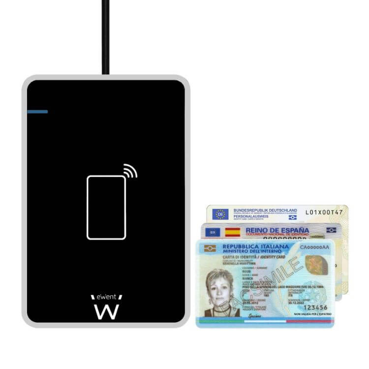 Leitor de Cartões Ewent EW1053 Cidadão NFC Contactless