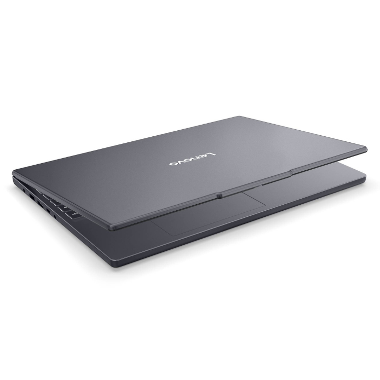 Portátil Lenovo IdeaPad Slim 3 cinzento, 14 polegadas, dobrado.