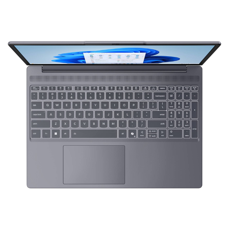 Portátil Lenovo IdeaPad Slim 3 cinzento, 14 polegadas, teclado iluminado.