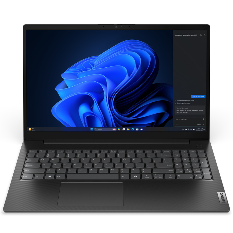 Lenovo V15 G5 IRL laptop, 15.6" screen, black, Windows 11 Pro.