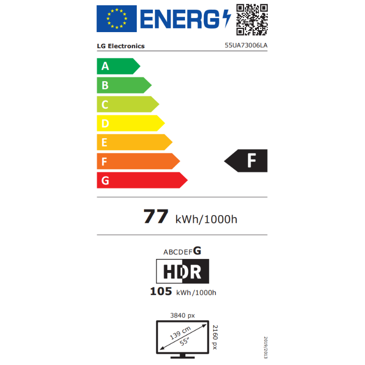 Televisão LG Série UA73 2025 Smart TV 4K LED 55"