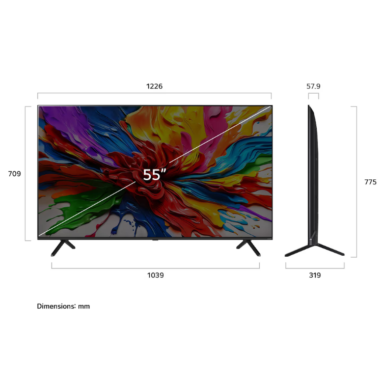 Televisão LG Série QNED92 2025 Smart TV 4K QNED 55"