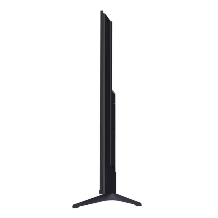 TV LG 65UA7300, preto, 65 polegadas, 4K LED, vista lateral.