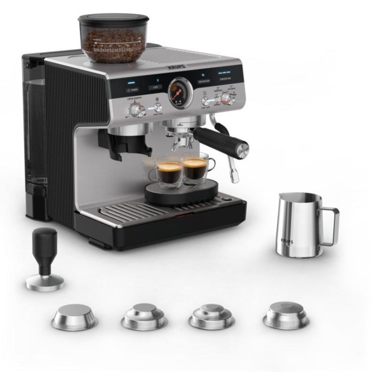 Máquina de Café Manual Krups Precision XP801T10 Inox