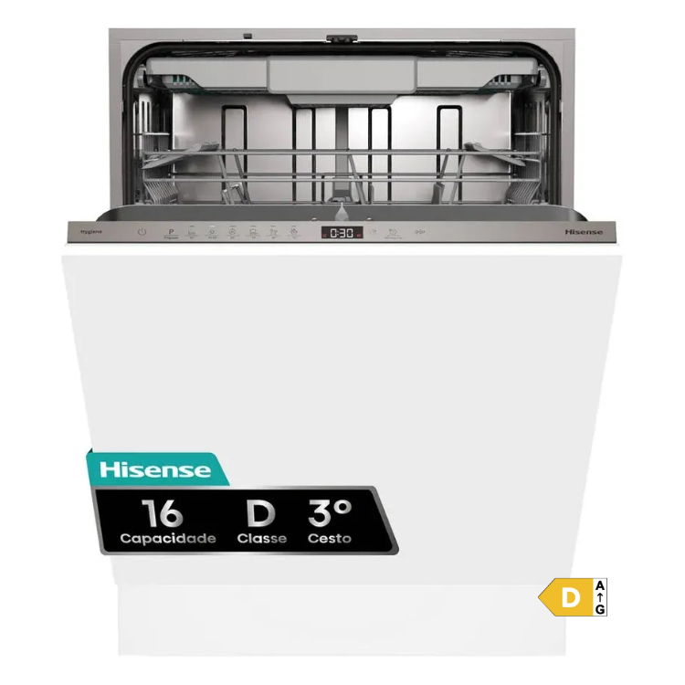 Máquina de Lavar Loiça de Encastre Hisense HV16D5 16 Conjuntos