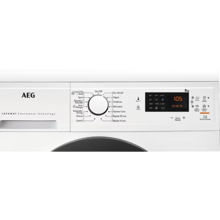 Máquina de Lavar Roupa AEG LFA5I82RE 8Kg 1200RPM Classe A Branco