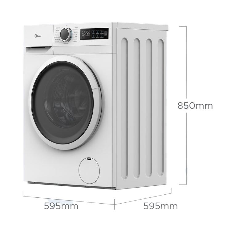Máquina de Lavar Roupa Midea MF110W100BA10W 10Kg 1400RPM Classe A Branco
