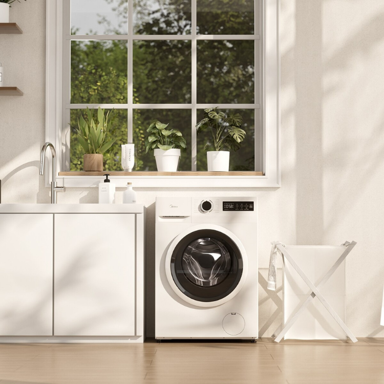 Máquina de Lavar Roupa Midea MF110W100BA10W 10Kg 1400RPM Classe A Branco