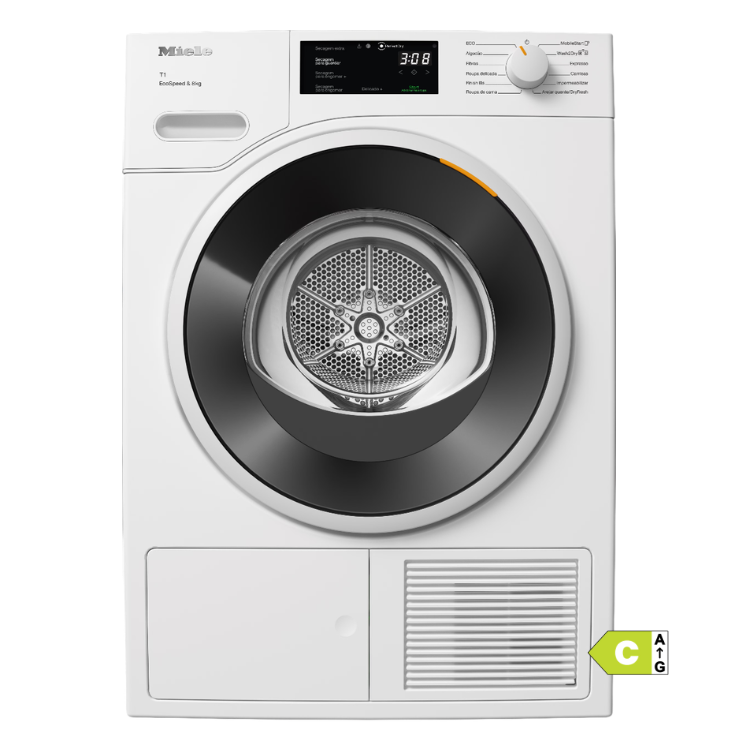 Máquina de Secar Roupa Miele TWC640WP 8Kg Classe C Branco
