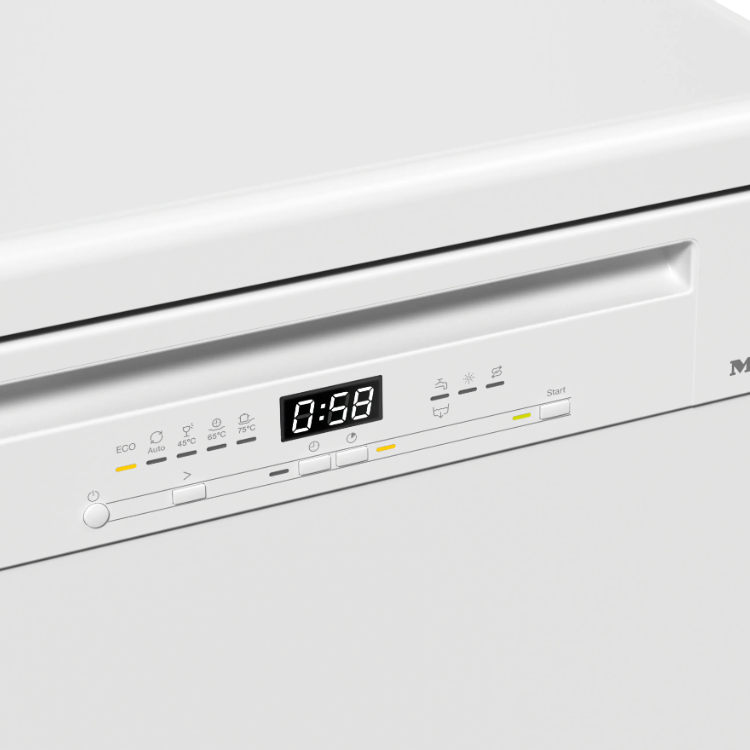 Máquina de lavar loiça Miele G 5811 SC, 14 conjuntos, branca, painel de controlo com display digital.