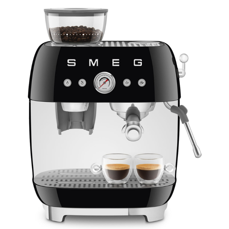 Máquina de Café Smeg Espresso Anni 50 c/ Moinho Preto