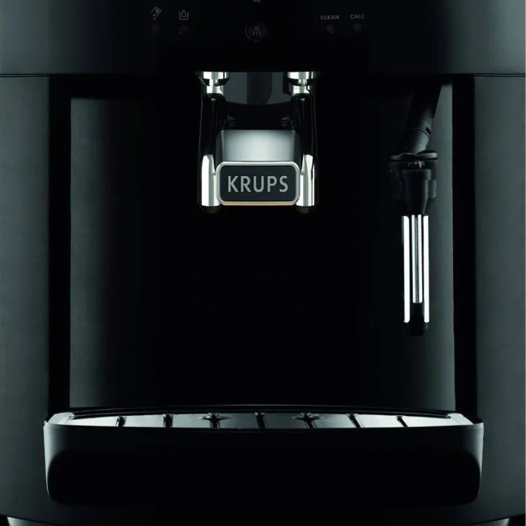 Black Krups Roma fully automatic espresso machine close-up