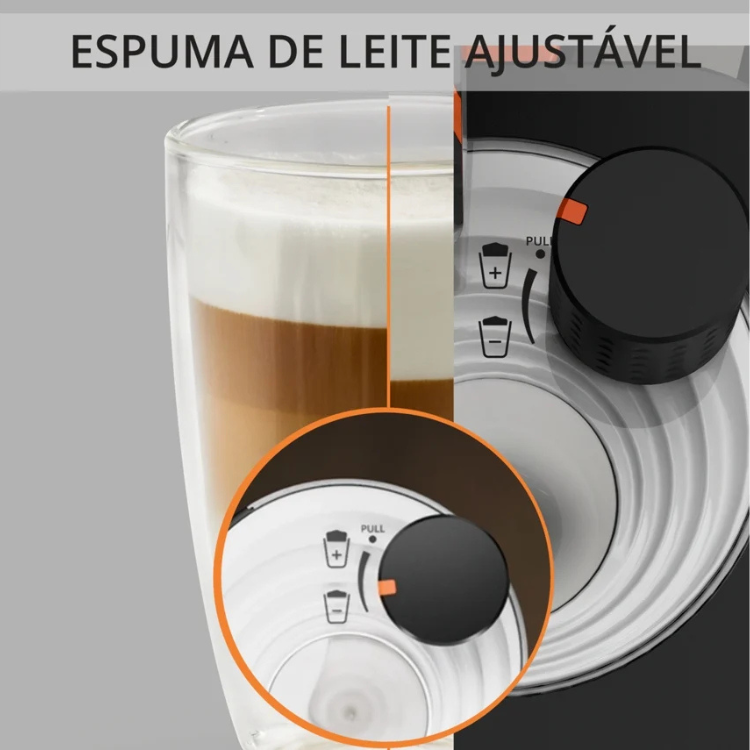 Máquina de Café Krups Automática Sensation Milk EA912910 Preto
