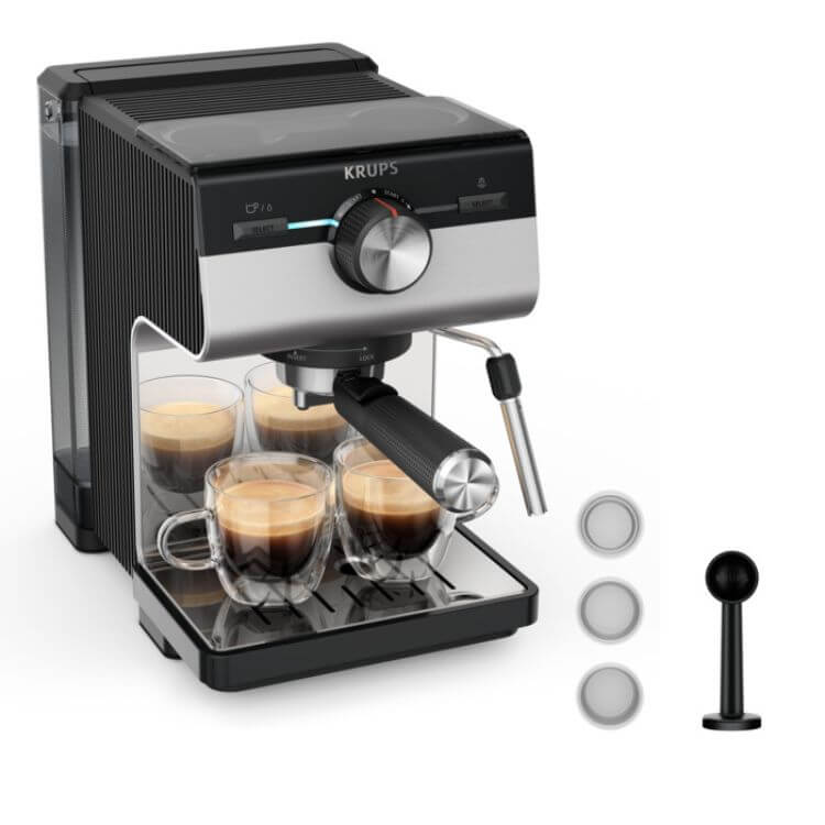 Máquina de Café Espresso Manual Krups XP384E10 Inox